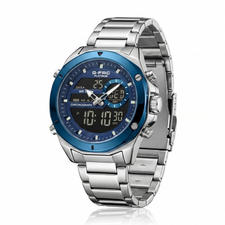 Reloj G-force Al195 Digital Doble Hora + Estuche Premium