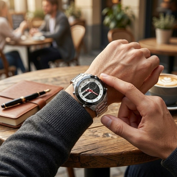 Reloj G-force Al195 Digital Doble Hora + Estuche Premium