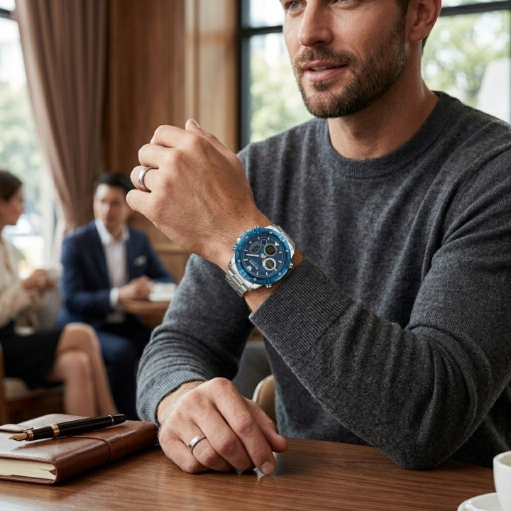 Reloj G-force Al185 Digital Doble Hora + Estuche Premium