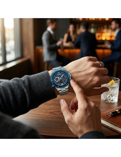 Reloj G-force Al185 Digital Doble Hora + Estuche Premium