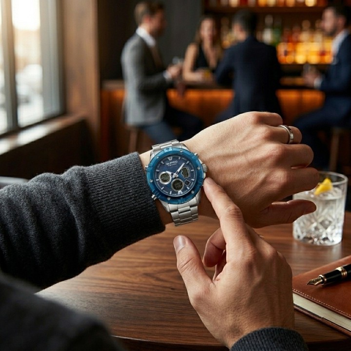 Reloj G-force Al185 Digital Doble Hora + Estuche Premium