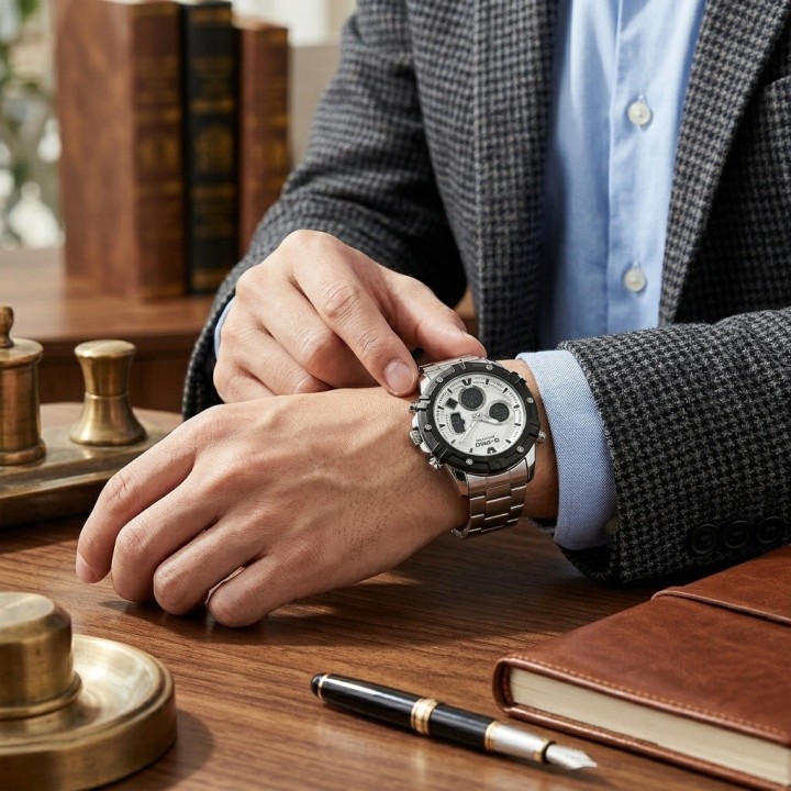 Reloj G-force Al185 Digital Doble Hora + Estuche Premium
