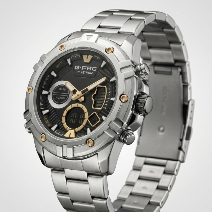 Reloj G-force Al185 Digital Doble Hora + Estuche Premium