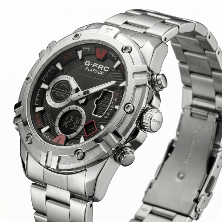 Reloj G-force Al185 Digital Doble Hora + Estuche Premium