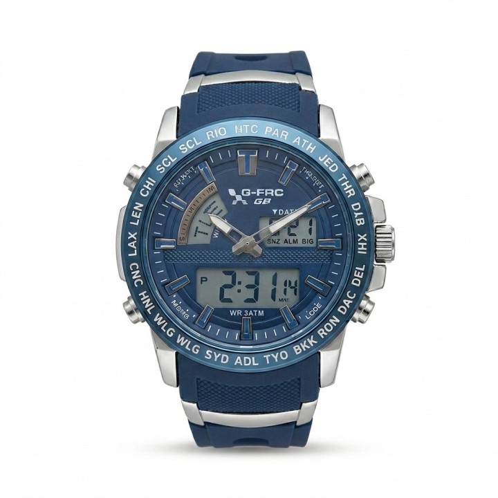 Reloj G-force Al190 Deportivo Doble Hora + Estuche Premium