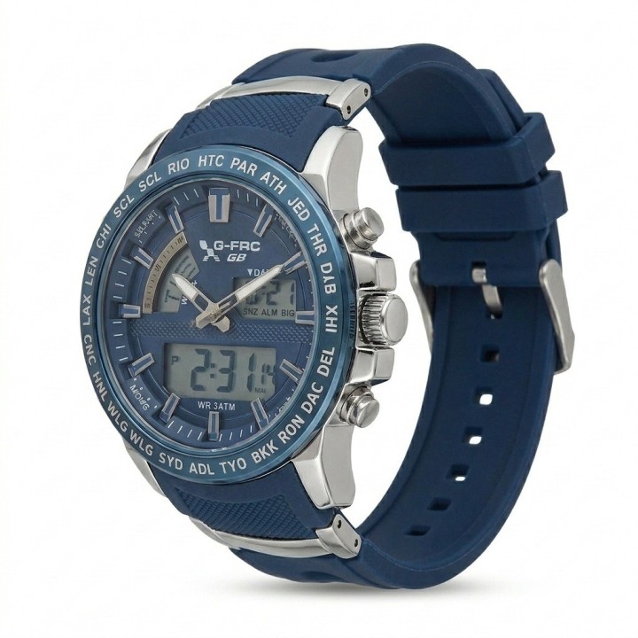 Reloj G-force Al190 Deportivo Doble Hora + Estuche Premium