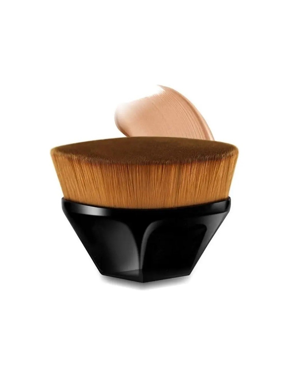 Brocha Maquillaje Pétalo Hexagonal Base Liquida Polvos Rubor