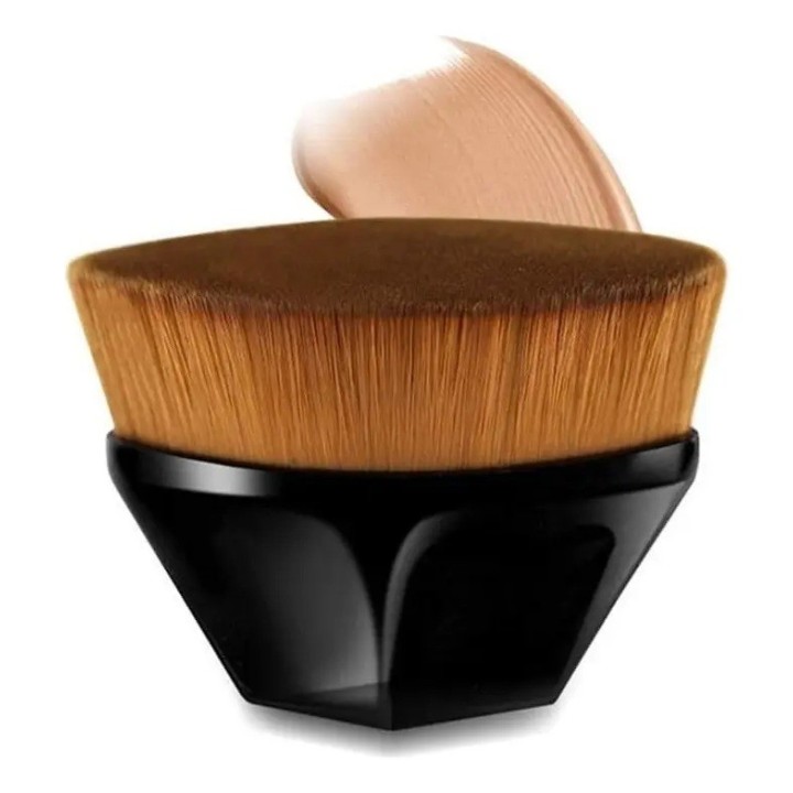 Brocha Maquillaje Pétalo Hexagonal Base Liquida Polvos Rubor