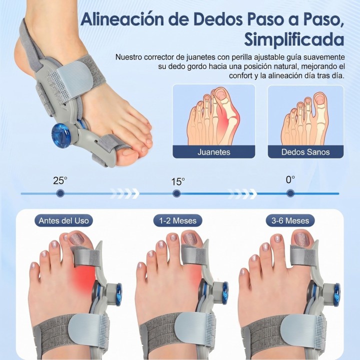 Corrector De Juanetes Ortopédico Ajustable Perilla Izq/der