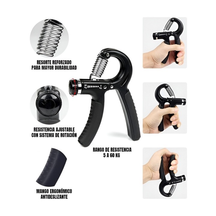 Kit 5 Fortalecedor De Mano Hand Grip Ejercitador Antebrazo