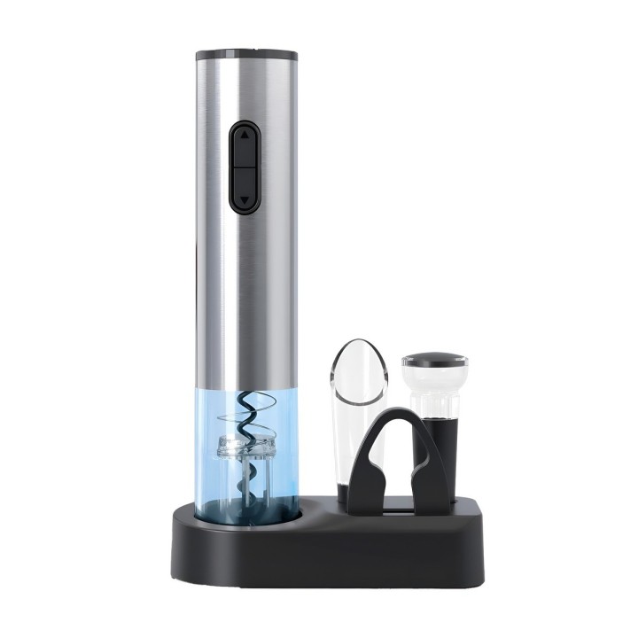 Kit Abridor De Vino Eléctrico Recargable Sacacorchos 4 En 1