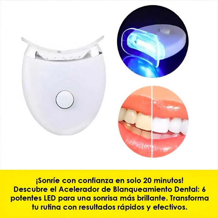 Kit Blanqueamiento Dental 20 Minutos Rx Luz Led Profesional