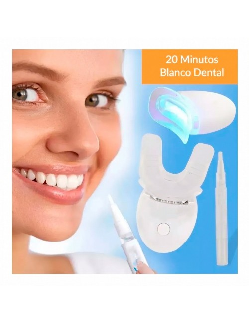 Kit Blanqueamiento Dental 20 Minutos Rx Luz Led Profesional