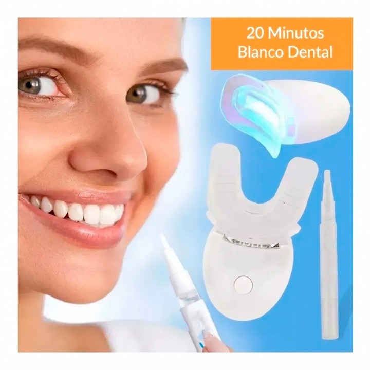 Kit Blanqueamiento Dental 20 Minutos Rx Luz Led Profesional