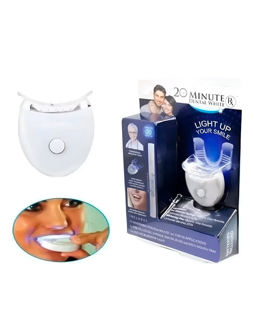 Kit Blanqueamiento Dental 20 Minutos Rx Luz Led Profesional