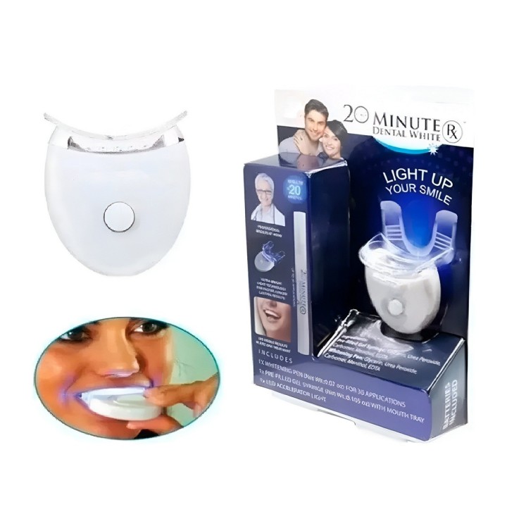 Kit Blanqueamiento Dental 20 Minutos Rx Luz Led Profesional
