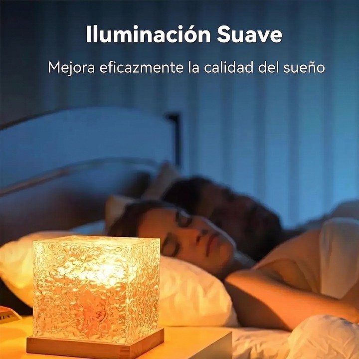 Lámpara Proyectora Cristal Ondas De Agua Rgb Control Remoto