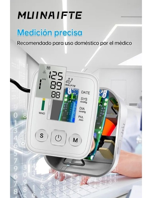 Tensiometro Brazo Arterial Digital Mando Con Voz Portatil