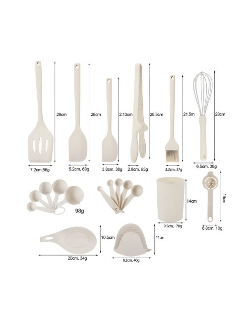 Set Kit Utensilios De Cocina Silicona 21 Piezas Premium