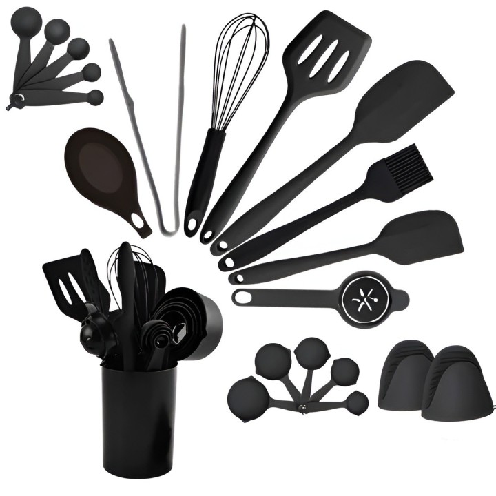 Set Kit Utensilios De Cocina Silicona 21 Piezas Premium