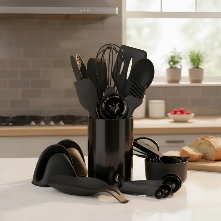Set Kit Utensilios De Cocina Silicona 21 Piezas Premium