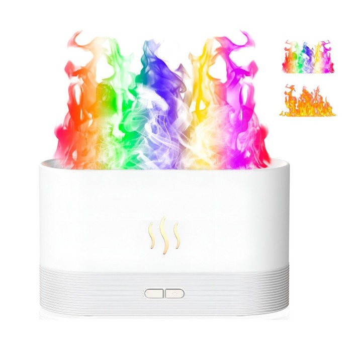 Difusor Humidificador Aromas Efecto Llama Chimenea 180ml