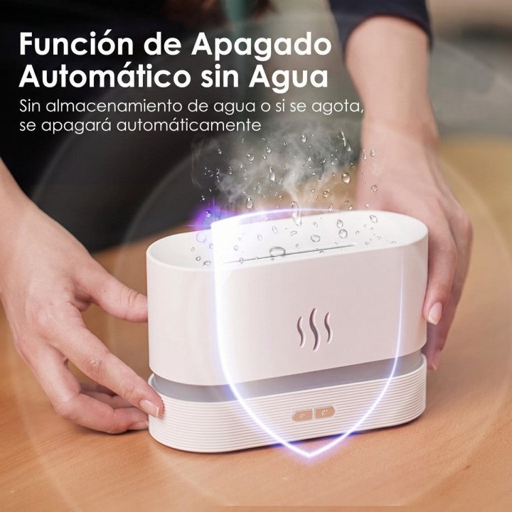 Difusor Humidificador Aromas Efecto Llama Chimenea 180ml