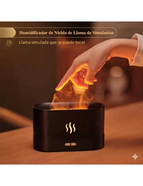 Difusor Humidificador Aromas Efecto Llama Chimenea 180ml