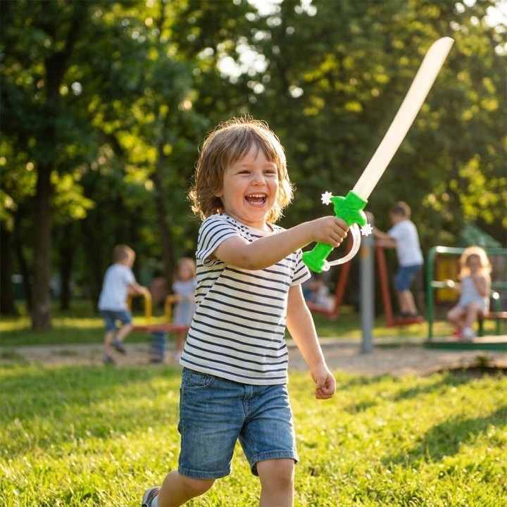 Juguete Espada Caballero Estrella Niños Led Sonido Dizfras