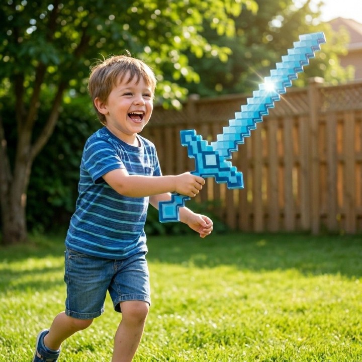 Juguete Espada Caballero Cuadros Niños Led Sonido Dizfras