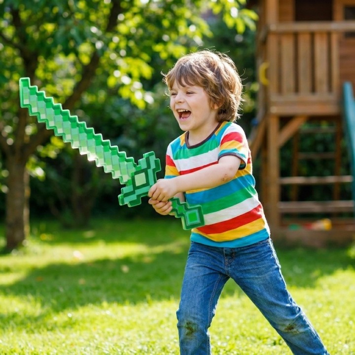 Juguete Espada Caballero Cuadros Niños Led Sonido Dizfras