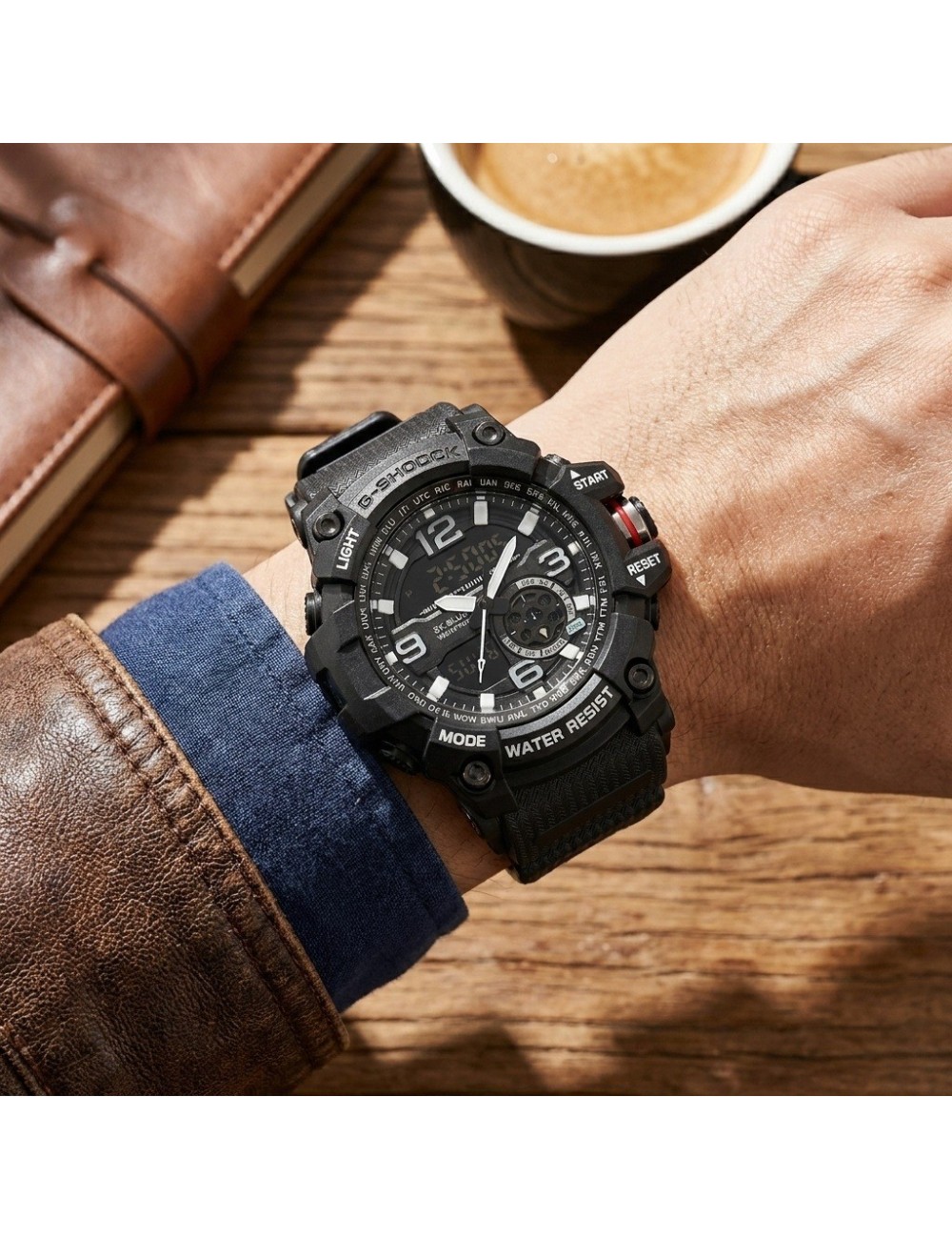 Reloj Digital Led Luminoso Shock Hombre Orientacion +estuche
