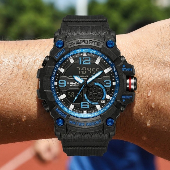 Reloj Digital Led Luminoso Shock Hombre Orientacion +estuche