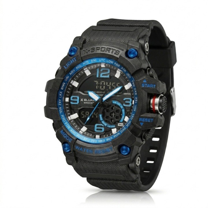 Reloj Digital Led Luminoso Shock Hombre Orientacion +estuche