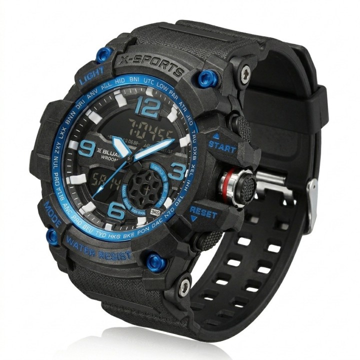 Reloj Digital Led Luminoso Shock Hombre Orientacion +estuche