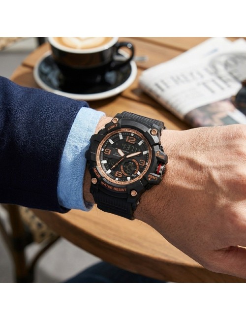 Reloj Digital Led Luminoso Shock Hombre Orientacion +estuche