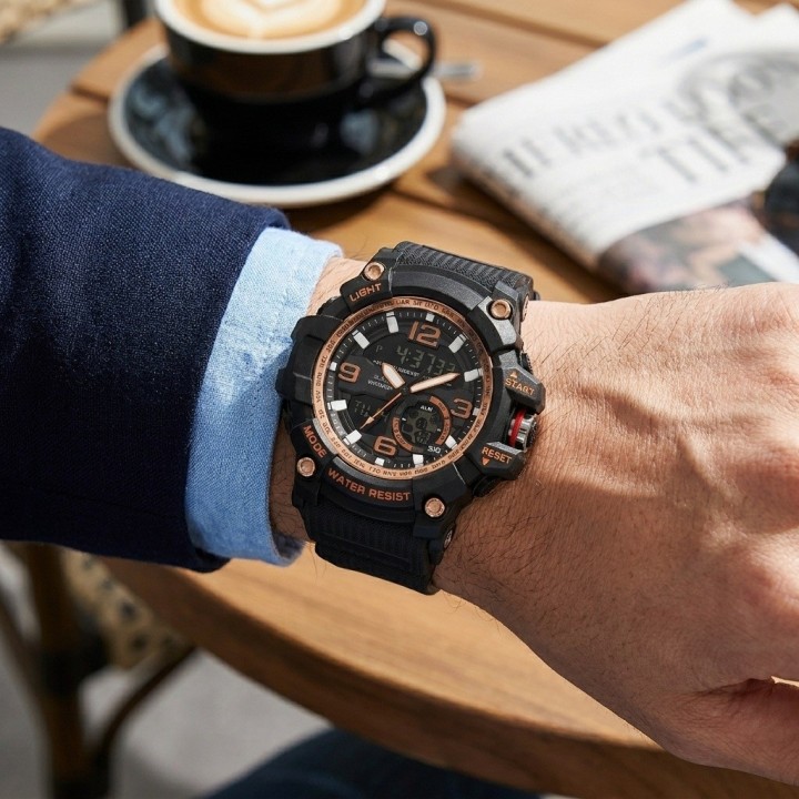 Reloj Digital Led Luminoso Shock Hombre Orientacion +estuche