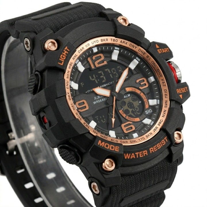 Reloj Digital Led Luminoso Shock Hombre Orientacion +estuche