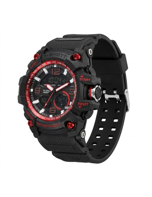 Reloj Digital Led Luminoso Shock Hombre Orientacion +estuche