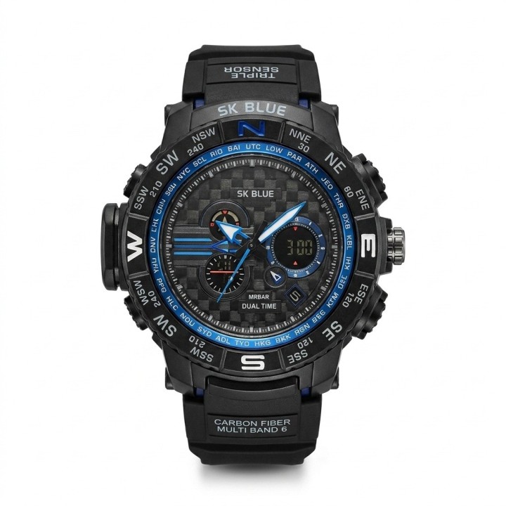 Reloj Shock Digital Led Luminoso Hombre Orientacion +estuche