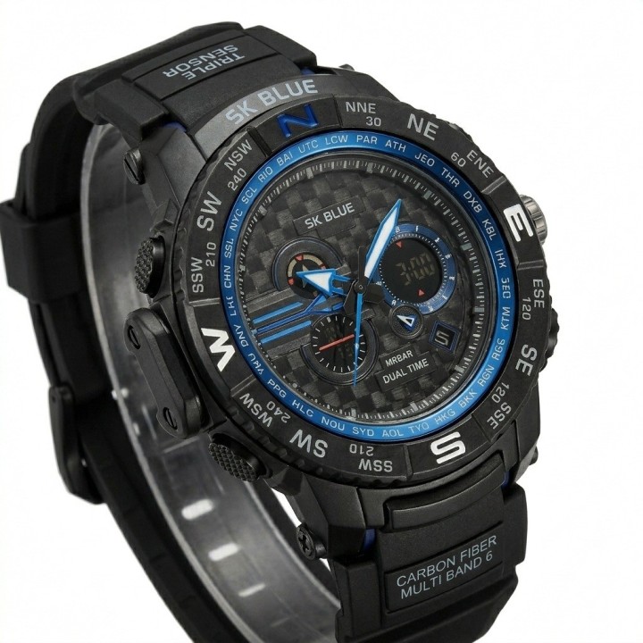 Reloj Shock Digital Led Luminoso Hombre Orientacion +estuche