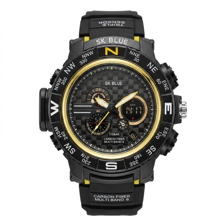 Reloj Shock Digital Led Luminoso Hombre Orientacion +estuche