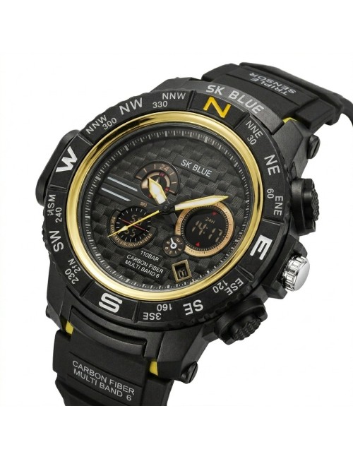 Reloj Shock Digital Led Luminoso Hombre Orientacion +estuche
