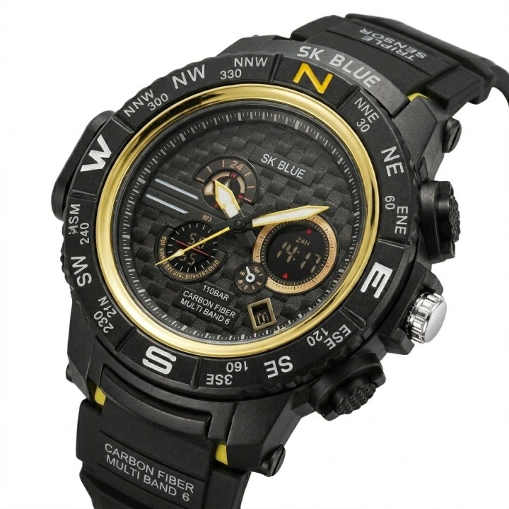 Reloj Shock Digital Led Luminoso Hombre Orientacion +estuche