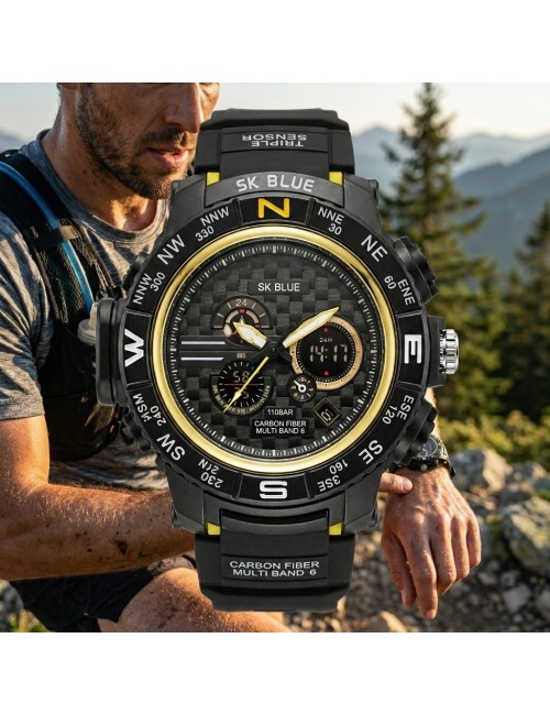 Reloj Shock Digital Led Luminoso Hombre Orientacion +estuche
