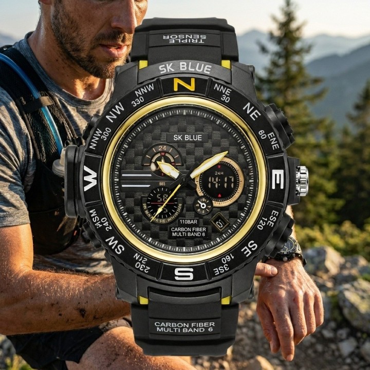 Reloj Shock Digital Led Luminoso Hombre Orientacion +estuche