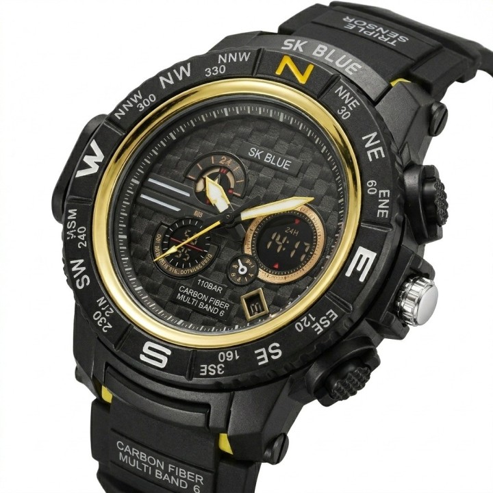 Reloj Shock Digital Led Luminoso Hombre Orientacion +estuche