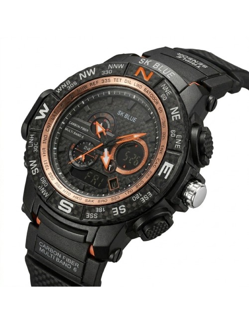Reloj Shock Digital Led Luminoso Hombre Orientacion +estuche
