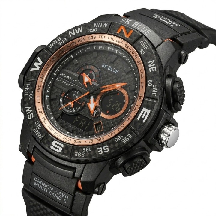 Reloj Shock Digital Led Luminoso Hombre Orientacion +estuche