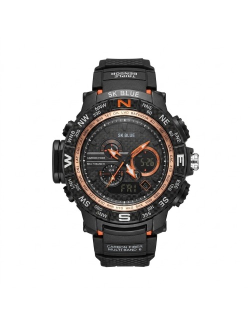 Reloj Shock Digital Led Luminoso Hombre Orientacion +estuche